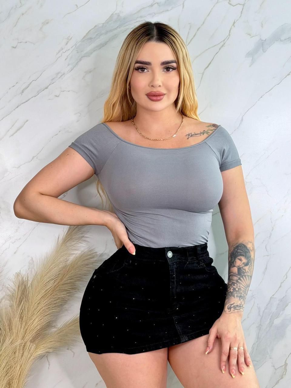 Blusa básica campesina m/c